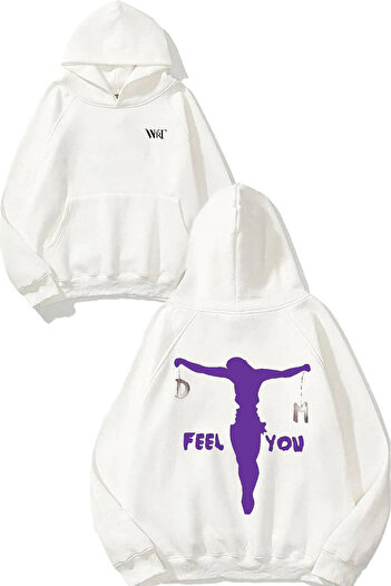 THEWERT Depeche Mode 6 Design Back Printed White Hooded Sweatshirt
