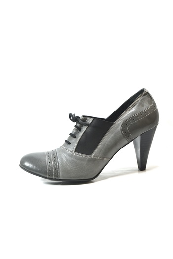 Onlo Ayakkabı E.205 Genuine Leather Lace-Up High Heel Classic Women's Shoes