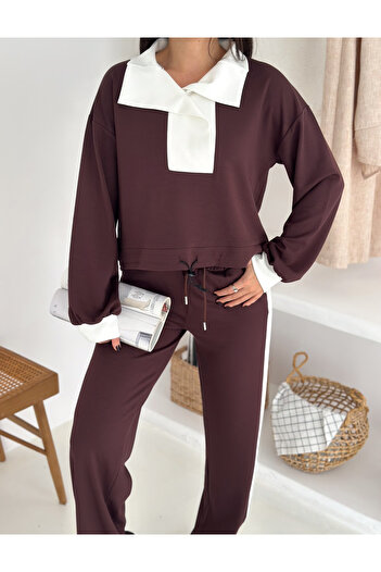 fiolin Shawl Collar Soft Texture Modal Fabric Tracksuit Set