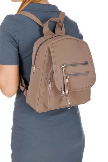 Adelina Bags Women's Daily Backpack with Flap and Zipper Detail