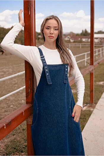 Moda Rosa 26K9214 - Dark Blue - Denim Jacket with Side Pockets