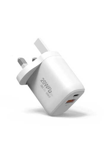 OED 20W Fast Charger -for iPhone and Android, Laptop, Macbook with 1 USB-C and 1 USB-A
