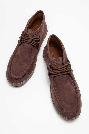 by selvi Lukka Shoes Amy Erkek Acı Kahve Süet Bağcıklı Golf Ayakkabı Bot