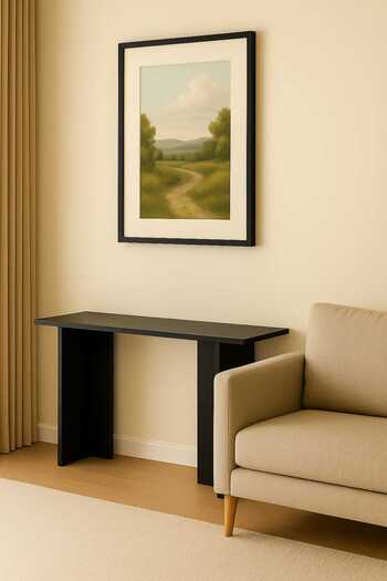 Woody Home Siyah Dresuar, Konsol, Dekoratif Dresuar,Ayaklı Dresuar, 100x82 cm