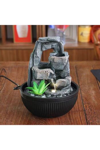 GREEN TOWN Ceramic Office Fountain - Black 21*25cm