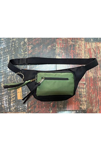Street Bag Solid Color Waterproof Canvas Waist Bag Daily Travel Use