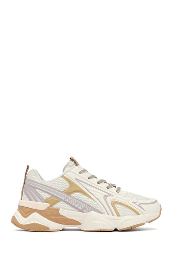 Derimod Women's Cream Lace-Up Thick Soled Sneaker 25Afd431114