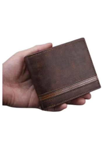 Fstyle New men's wallet with multiple pockets and features, attractive and in European and American style, short and casual