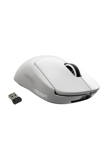 logitech Mouse gaming wireless Pro X Superlight, ultrausor 63g, senzor LightSpeed Hero 25K DPI, Alb