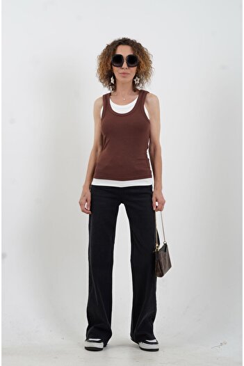 Zelish My Sister Brown Double Layer Undershirt