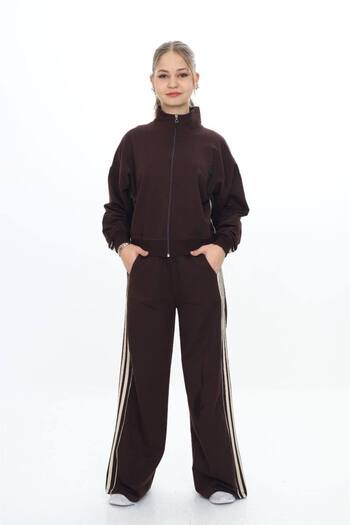 Jannock Girl's 100% Cotton Oversize Bottom & Top Long Sleeve Tracksuit Set-183