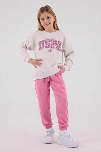 U.S. Polo Assn. Girls' Long Sleeve Pajama Tracksuit Set