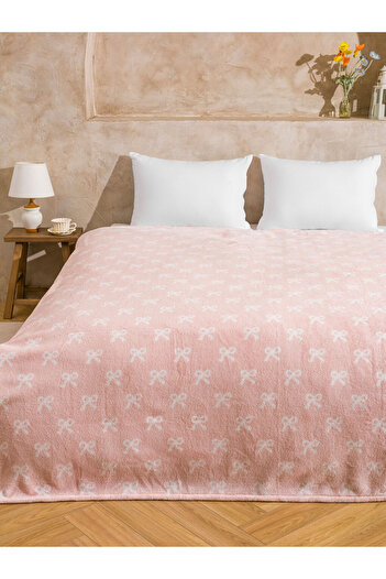 LC Waikiki Leave Your Style with Us |   Bow Detailed Double Blanket 200X220 cm