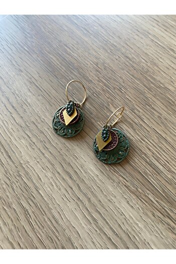 dela otantik Handmade Ethnic Bohemian Hoop Earrings – Multi-Layered Vintage Authentic Style Costume Jewelry
