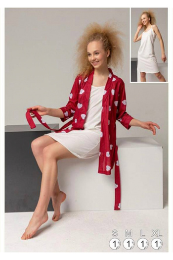 Sendy Short Red Robe
