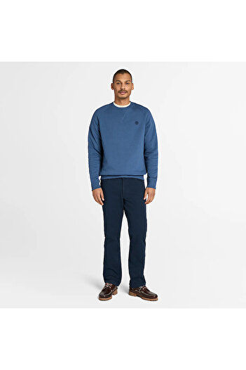 Timberland Exeter River Brushed Back Crew Sweatshirt Men's Blue Sweatshirt Tb0A2Bnkeyo1