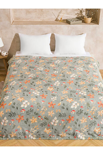 LC Waikiki Sparkling Choices from Shining Store |   Leaf Patterned Double Blanket 200X220 cm