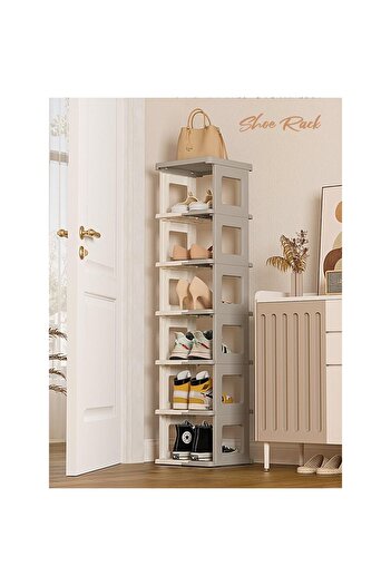 COOYA 7 Tiers Shoe Rack Organizer for Closet Entryway, Stackable Sneaker Storage, Storage containers Bins