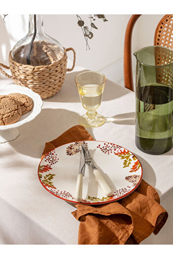 LC Waikiki Create Your Style from Uzg Store |   Flower Printed Ceramic Serving Plate 26 cm