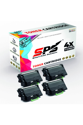 Smart Print Solutions خراطيش حبر متوافقة مع SPS لطابعات Brother | TN-3607 | 4 خراطيش حبر سوداء | 3000 صفحة