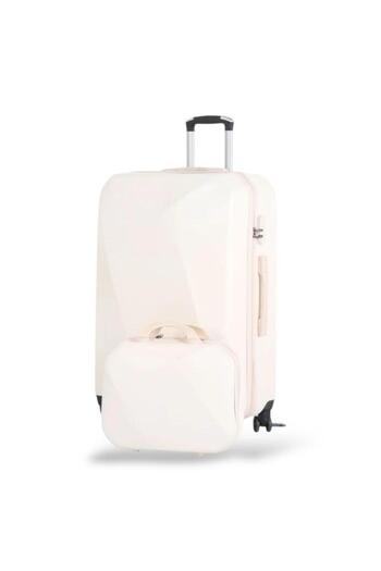 Red Sea Travel bag set - 5 pieces, including 3 trolley bags and 2 makeup bags - with flexible covers - and a fixed digital lock