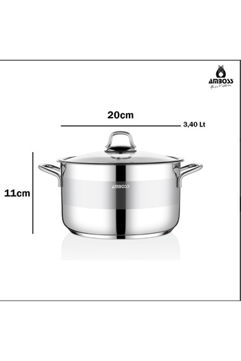 Amboss High-quality stainless steel pot - 20 cm / 3.4 liter capacity