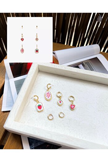HOSBUTIK Set of 6 Za Earrings