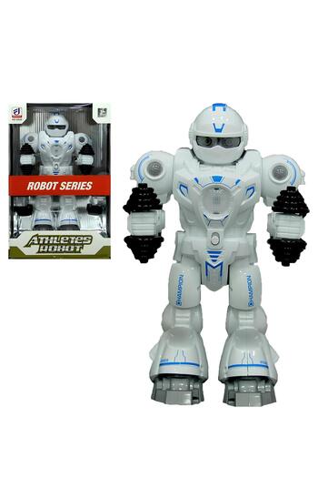 tmtoysandmore Robot Toy Animated Athletic Athlete with Lights and Music