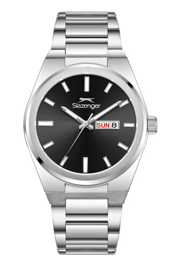 Slazenger Sl.09.2555.2.04 Men's Wristwatch |   41mm Black Dial, Oval Case, Stainless Steel