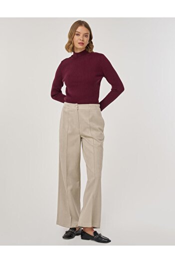 Kayra Çima Stitched Suede Trousers 79040-25K Stone