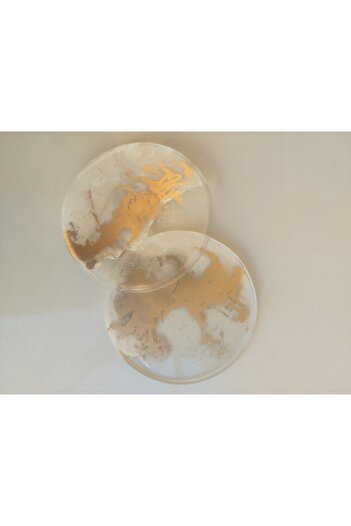 karelim home 2-Piece Coaster Epoxy Stylish Presentation Special Series