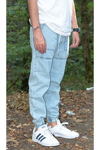 green poll Men's Jogger Pants with Elastic Waist and Cuffs, Non-Lycra Fabric, Stylish and Modern Design