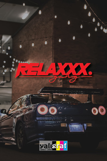 Yalıgraf Reklam Tabela Relax Gang Text Auto Sticker Car-Motorcycle Windshield Sticker Sticker 25X6,5 cm