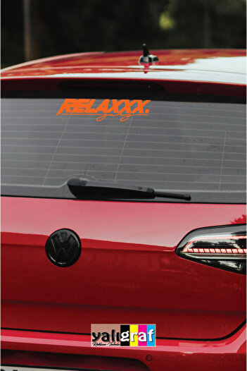 Yalıgraf Reklam Tabela Relax Gang Text Auto Sticker Car-Motorcycle Windshield Sticker Sticker 25X6,5 cm