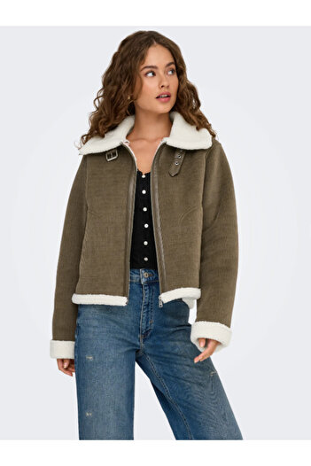 ONLY Women's Collar-Sleeve-Waist Detailed Style Coat