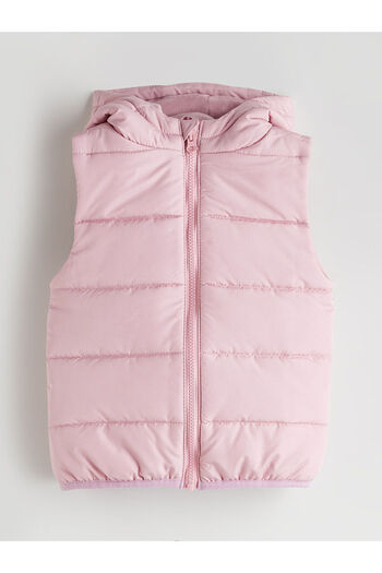 LC Waikiki Lilac Hooded Girl's Puffer Vest