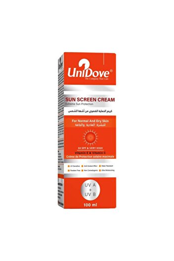 UNIDOVE Sunscreen Cream 100ml for Normal and Dry Skin
