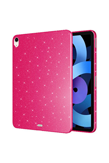 Khayra iPad Air 10.9 2022 (5Th Generation) Silvery Shiny Appearance Khyr Tablet Cotton Case - Deep Purple