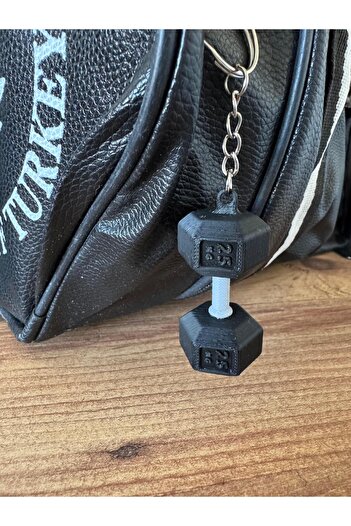 BatuBilge3d Dumbbell Keychain, Dumbell Keychain, Designed Athlete Keychain – 5 cm |   Fitness & Gym Bag Ornament