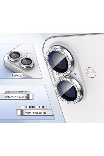 EDELFU Camera Lens Protector with Stone Texture for iPhone 17 |   9H Hardness, Flashy Scratch-Resistant Camera Protection