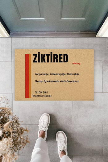 Dormot Modern Digital Printing Doormat - Humor Is a Virus Doormat 70X45Cm