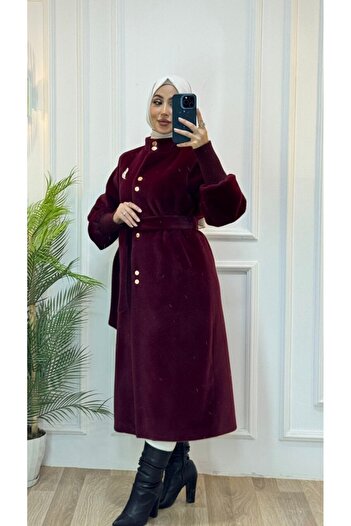 Tebrikler tekstil Women's Winter Stylish Midi Coat Model G3449