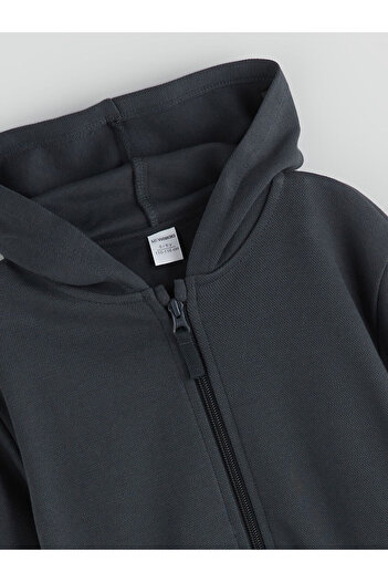 LC Waikiki Hooded Boy's Pique Cardigan