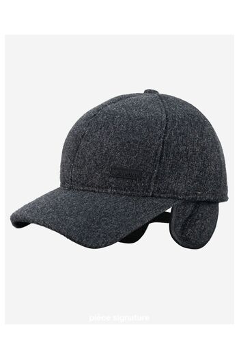 PIECE SIGNATURE 70% Cotton 30% Acrylic, Ear Flap, Soft Fleece Lined, Adjustable Buckle Hat