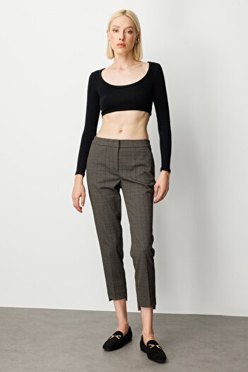 Ekol Patterned Skinny Leg Trousers 1067-26K