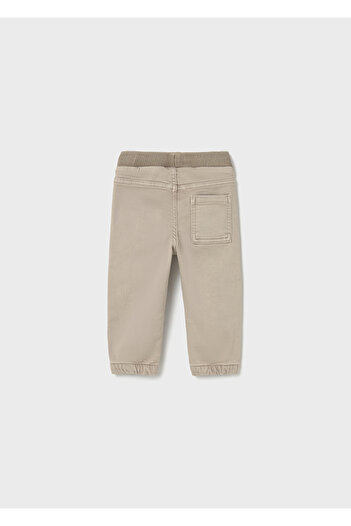 MAYORAL 1-4 Years Old Baby Boy Jogger Pants – Beige, with Pockets and Elastic Waistband