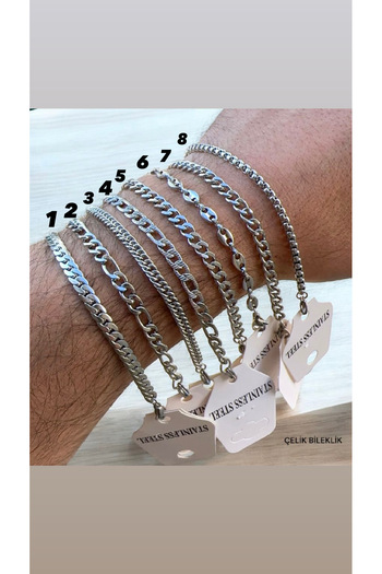 TAŞ DEVRİ HEDİYELİK Steel Men's Chain Bracelet