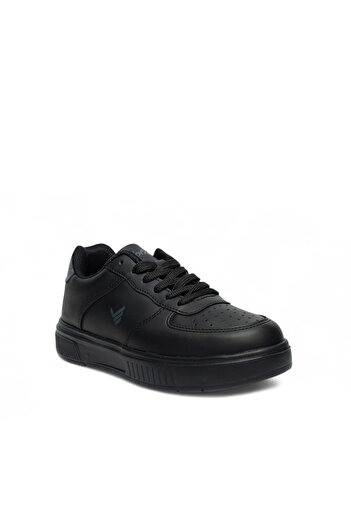 Volis Black Memory Foam Sole Daily Lace-Up Unisex Sneaker Shoes