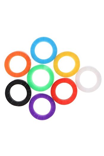 Zamo Set Key Rings, Zamo®, for Organization, Diameter 22mm, Elastic, Various Colors, 8 pcs