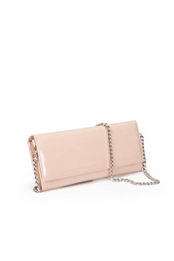 ANNA FELLINI Women's Leather Bag, ANNA FELLINI, Clutch Frame, Nude, 22x5x15 cm